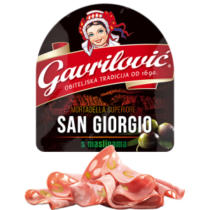 San Giorgio Mortadella Superiore with olives
