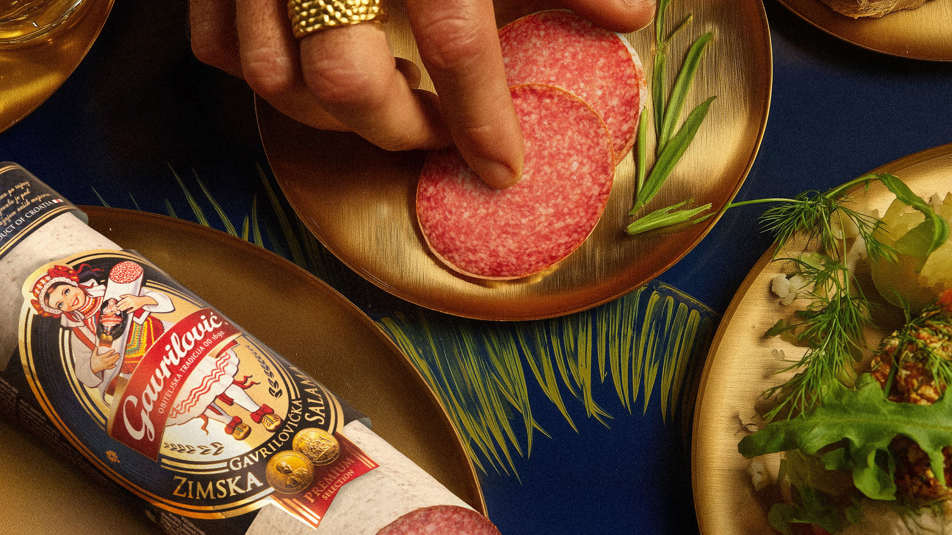 Gavrilović Winter salami slices